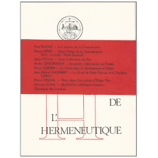 Les Cahiers de l'Hermeneutique. No. 1