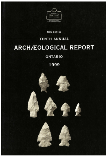 Tenth Annual Archaeological Report, Ontario 1999