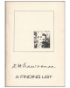 D.H. Lawrence: A Finding List